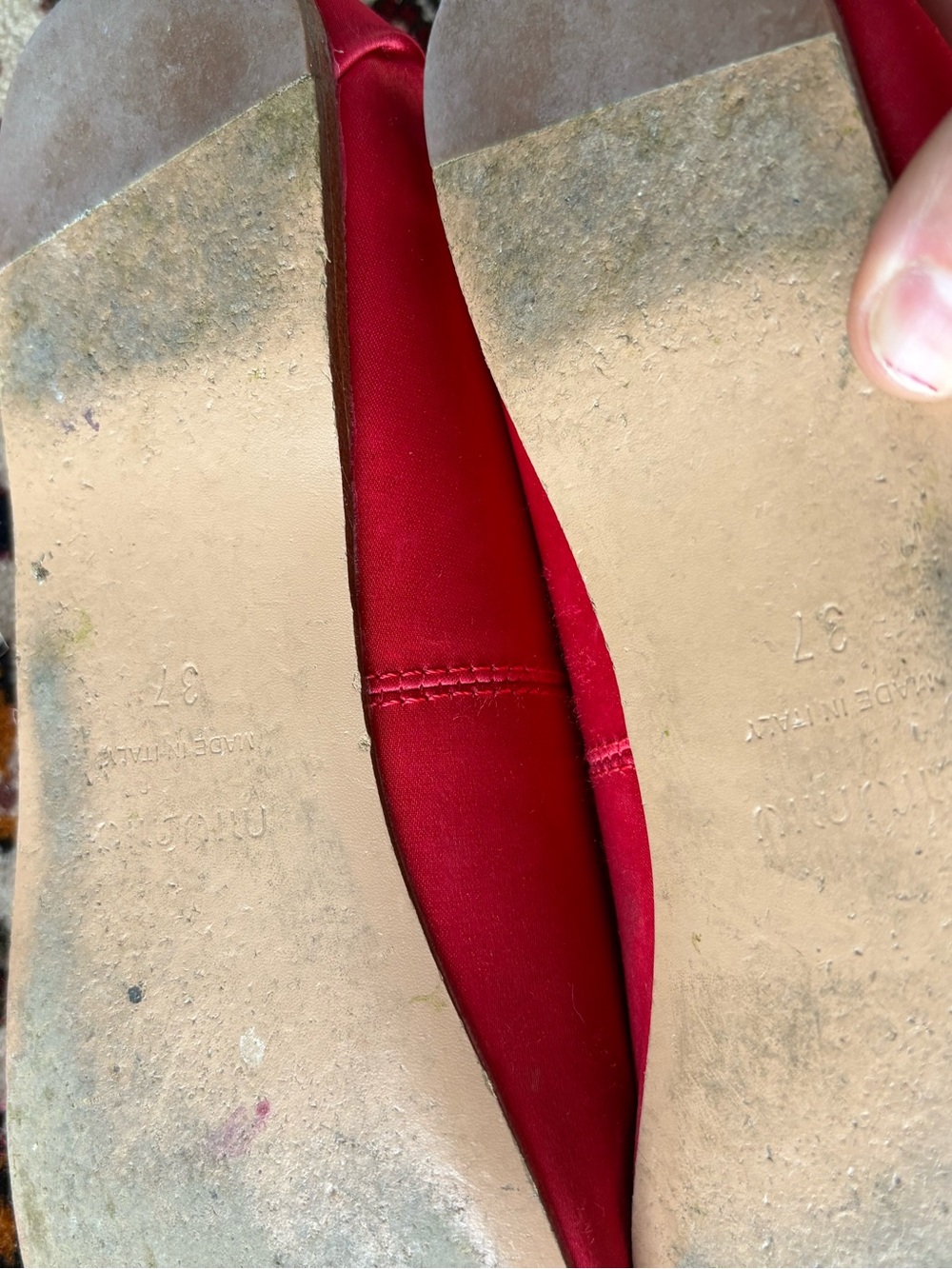 Miu miu red satin ballet flats - Picture 4 of 4